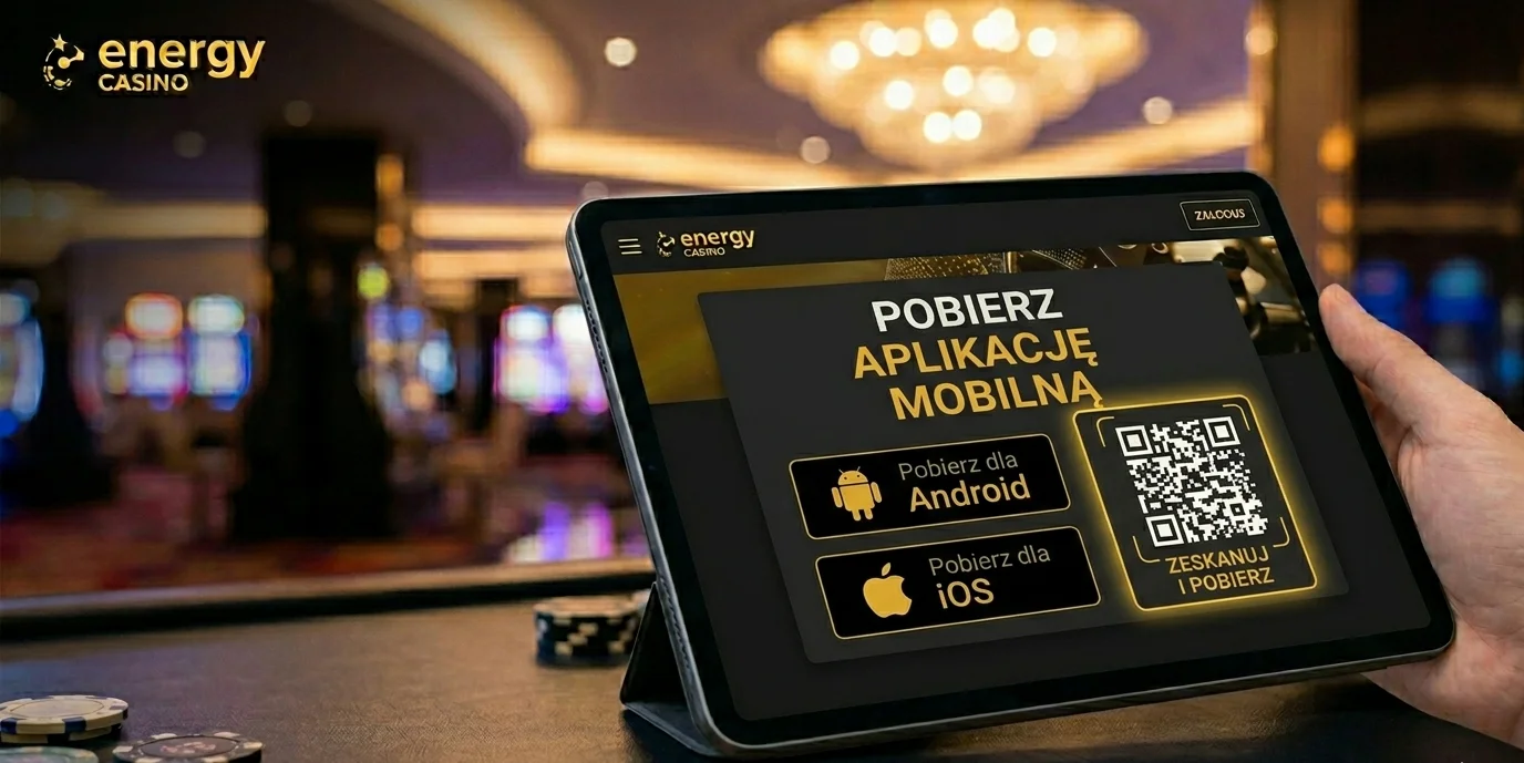 Energy casino aplikacja — kod QR do pobrania na tablet