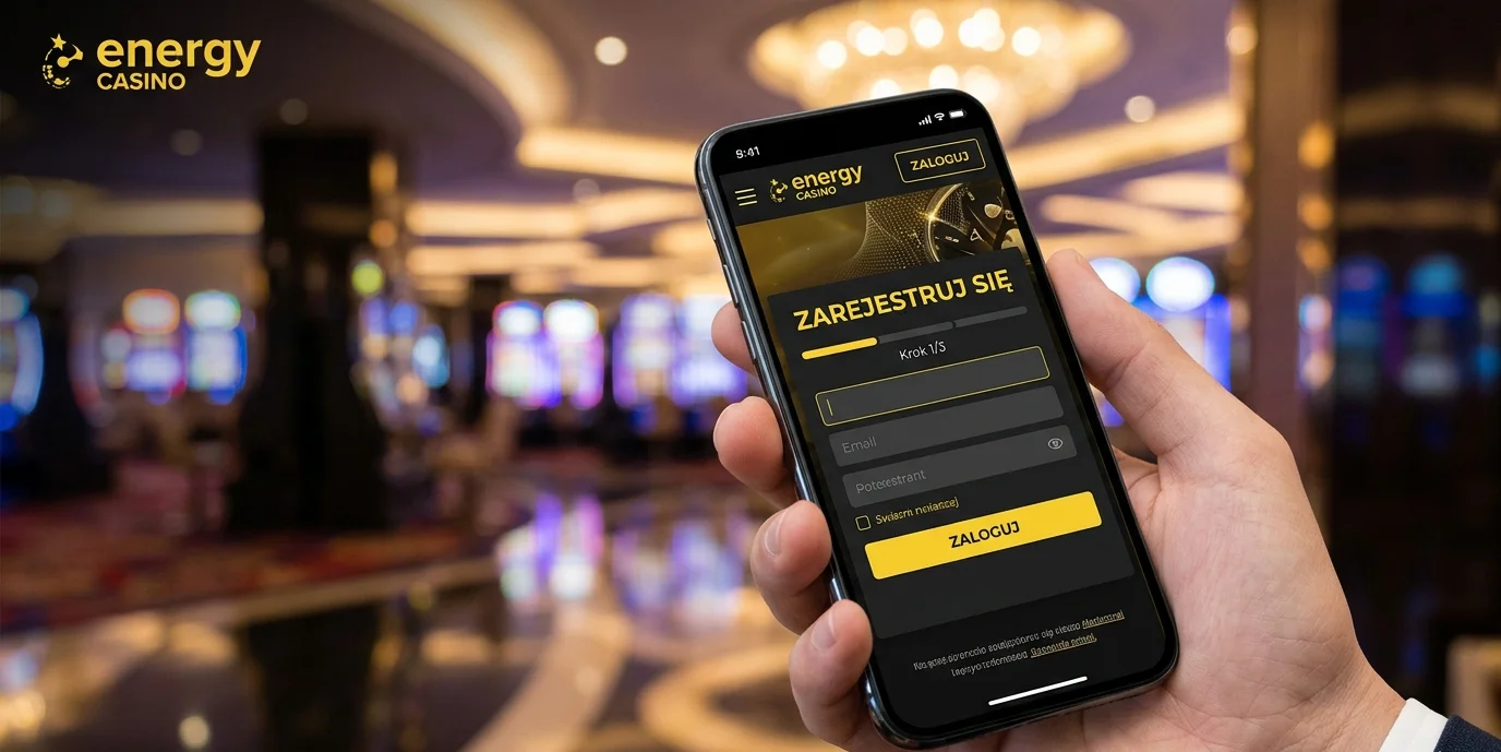 Formularz rejestracji konta Energy casino w wersji mobilnej
